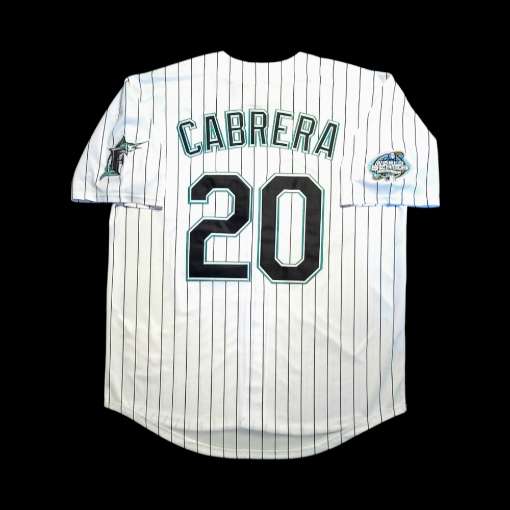 Miguel Cabrera Jersey Florida Marlins 2003 World Series Throwback Stitched NEW🎁